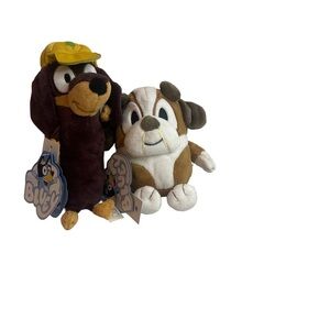 Bluey Plush Dog Toy Duo - Brown and Tan